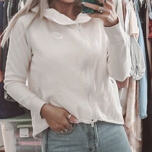Nike ivory zip up hoodie jacket